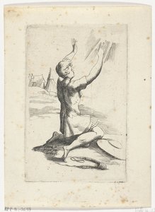 Knielende David Füzet több matricát Fran aláírásával. parmensis et conserved in the Arondelyna Collection, 1638 (sorozat címe) alkotó: Hendrik van der Borcht (II)