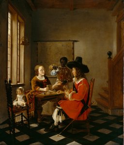 Kártyajáték, 1660 körül alkotó: Hendrik van der Burch