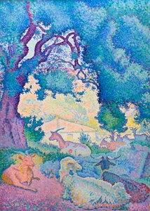 Táj kecskével alkotó: Henri Edmond Cross