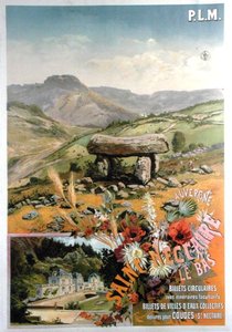 Saint Nectaire le bas, Auvergne-i plakát (színes litho) alkotó: Henri-Garnier Tanconville
