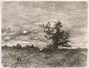 Holdfényes táj alkotó: Henri-Joseph Harpignies