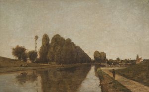 A Briare-csatorna (olaj, vászon) alkotó: Henri-Joseph Harpignies
