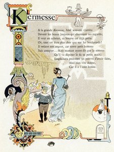 Illusztráció a "Jó példák ábécéje" című könyvhöz, 1890 körül (metszet)
