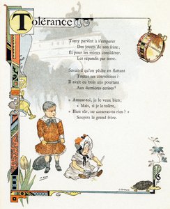 Illusztráció a "Jó példák ábécéje" című könyvhöz, 1890 körül (metszet)