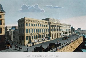 A Hotel des Monnaies, 1815-20 körül (színes gravírozás)