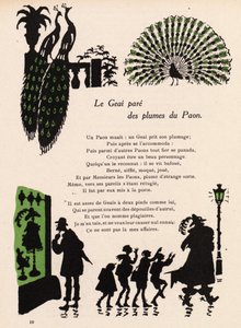 A pávatollakkal díszített Jay alkotó: Henri Avelot