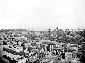 Karnak falu, Núbia, Egyiptom, 1887