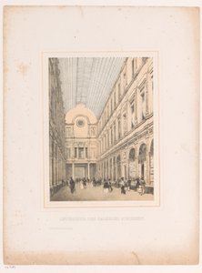 A brüsszeli Saint-Hubert Királyi Galéria belseje Intérieur des galeries St. Hubert (cím a tárgyon)