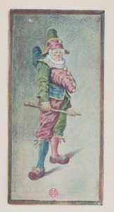 Punchinello, Háromnegyed jobbra, c. 1887. alkotó: Henri Charles Guérard