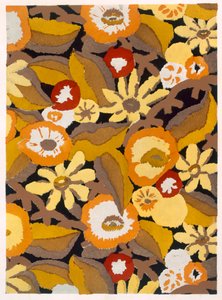Madame de Andrada kompozíciója – Maison Paul Dumas, tapétatervezés a „Le décor moderne dans la tenture et le fabric” kocsmából. 1930 (sablonnyomat) alkotó: Henri Clouzot