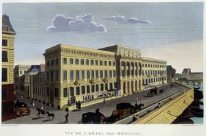 Hôtel des Monnins, 1820 körül a Courvoisier 1827-es "" Kilátásai Párizsra" című művében