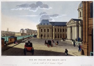 Szépművészeti Palota és az Intézet, 1820 körül – Courvoisier „"Párizsi kilátásai" című filmben alkotó: Henri Courvoisier-Voisin