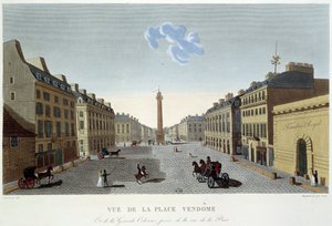 Place Vendôme, kilátás a Rue de la Paix-ra – Párizs a Courvoisier által alkotó: Henri Courvoisier Voisin