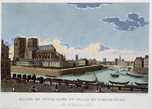 A Notre-Dame-templom és az Archevéché palotája – Courvoisier „” Párizsi kilátásban”