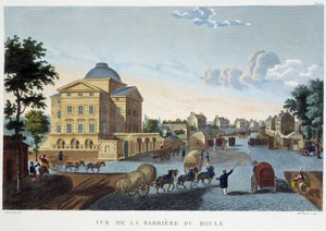 Kilátás a Barrier du Roule-ra – Courvoisier „” Párizsi nézetben, 1810 körül: Les Barriers de Paris” alkotó: Henri Courvoisier-Voisin