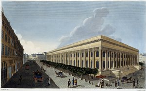 Kilátás az új Bourse-ra és a Tribunal de Commerce-re – Courvoisier „” Vues de Paris”-ban alkotó: Henri Courvoisier-Voisin