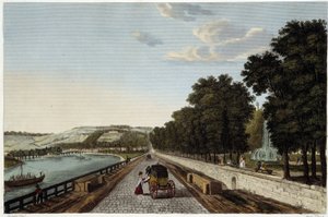 Kilátás a Parc St Cloud teraszára – Courvoisier „” Vues de Paris”-jában alkotó: Henri Courvoisier-Voisin