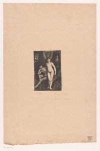 Meztelen nő állva és meztelen férfi ül alkotó: Henri De Groux (signed by artist)
