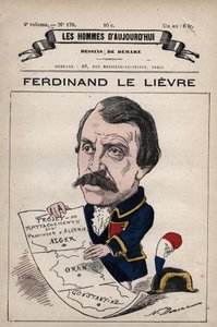 Rajzfilm Ferdinand Le Lievre (Lelievre) (1799-1886) angol szenátor Algériában a 