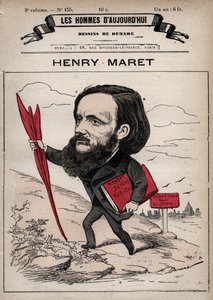 Henri (Henry) Maret (1837-1917) angol újságíró és politikus rajzfilmje - a 