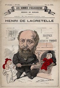 Henri de Lacretelle (1815-1899) francia politikus, író rajzfilmje - a 