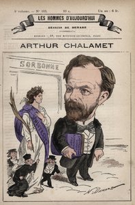 Jean Marie Arthur Chalamet (1822-1895) francia republikánus politikus rajzfilmje - a "Les Hommes d