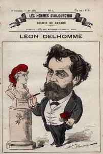 Leon Alexandre Delhomme (1841-1895) francia szobrász rajzfilmje a „Les Hommes d