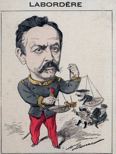 Jean Marie Arthur Labordere, francia katona, politikus, a Szajna szenátora – Henri Demare rajzfilmje a „Les Hommes d