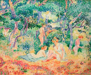 Le Bois vagy Nu sous bois, 1906-1907. alkotó: Henri Edmond Cross