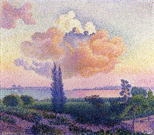 Rózsaszín felhők, 1896 körül alkotó: Henri Edmond Cross