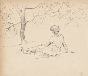 Tanulmány a "Mosók Provence-ban", 1885-89 körül alkotó: Henri Edmond Cross