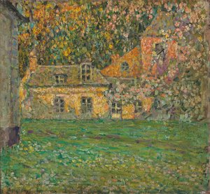 Virágzó fák; virágzó fák alkotó: Henri Eugene Augustin Le Sidaner