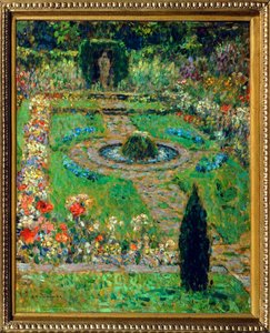 Hampton Court (festmény vászonra) alkotó: Henri Eugene Augustin Le Sidaner