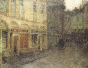 Ypres tér, alkonyat, 1898 körül (olaj, vászon) alkotó: Henri Eugene Augustin Le Sidaner