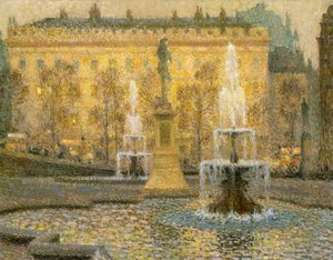 Trafalgar Square, London alkotó: Henri Eugene Augustin Le Sidaner
