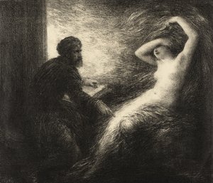 Kundry megidézése alkotó: Henri Fantin-Latour