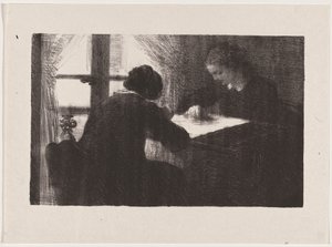 Belső tér (A hímzőnők) alkotó: Henri Fantin-Latour