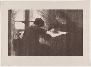 Belső tér (A hímzőnők) alkotó: Henri Fantin-Latour