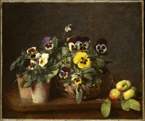 Csendélet árvácskákkal alkotó: Henri Fantin-Latour