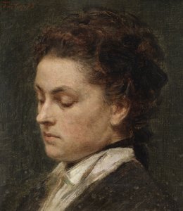 Tanulmány Victoria Dubourg, a művész feleségének portréjához alkotó: Henri Fantin-Latour