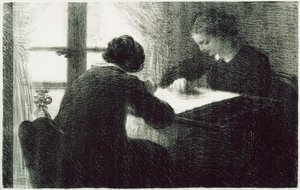 A hímzőnők (Les Brodeuses) alkotó: Henri Fantin-Latour