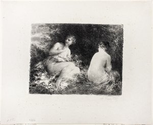Fürdő nők, második közepes tányér alkotó: Ignace Henri Jean Fantin Latour