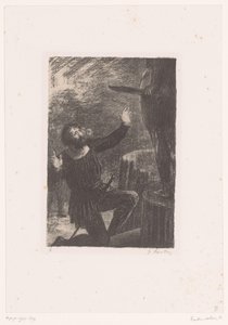 Cellini letérdel Perszeusz bronzszobra előtt Benvenuto Cellini. törvény III. La Fonte du Persee Hector Berlioz élete és művei (sorozat címe) alkotó: Ignace Henri Jean Fantin Latour