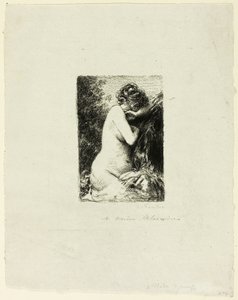 Síró nő: Tanulmány egy ülő nőről a megfelelő profilban alkotó: Ignace Henri Jean Fantin Latour