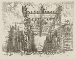Angol háborús munka: The Gantry (A kereskedelmi hajógyár) alkotó: Ignace Henri Jean Fantin Latour