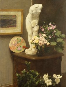 Virágok és egyéb tárgyak alkotó: Ignace Henri Jean Fantin Latour