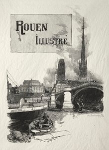 Illusztrált Rouen homlokzata alkotó: Ignace Henri Jean Fantin Latour