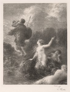 Goettterdaemmerung: Siegfried és a lányok alkotó: Ignace Henri Jean Fantin Latour