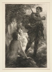 Az istenek alkonya: III. felvonás, Siegfried és a rajnai lányok alkotó: Ignace Henri Jean Fantin Latour
