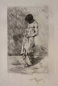 Férfi bolhákat keres alkotó: Ignace Henri Jean Fantin Latour
